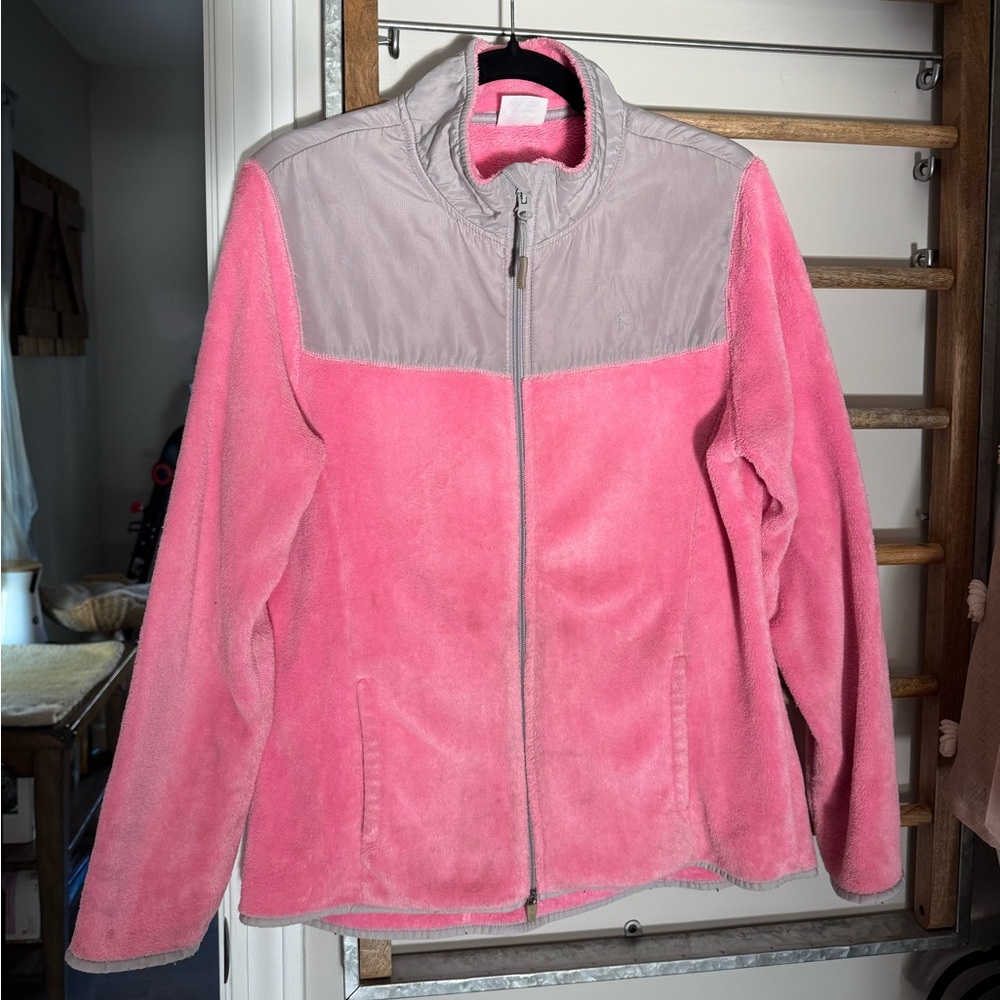 Danskin Now Gray and Pink Velour Jacket